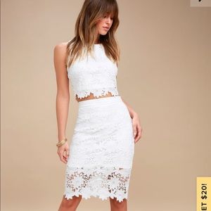 White two piece set from Lulus